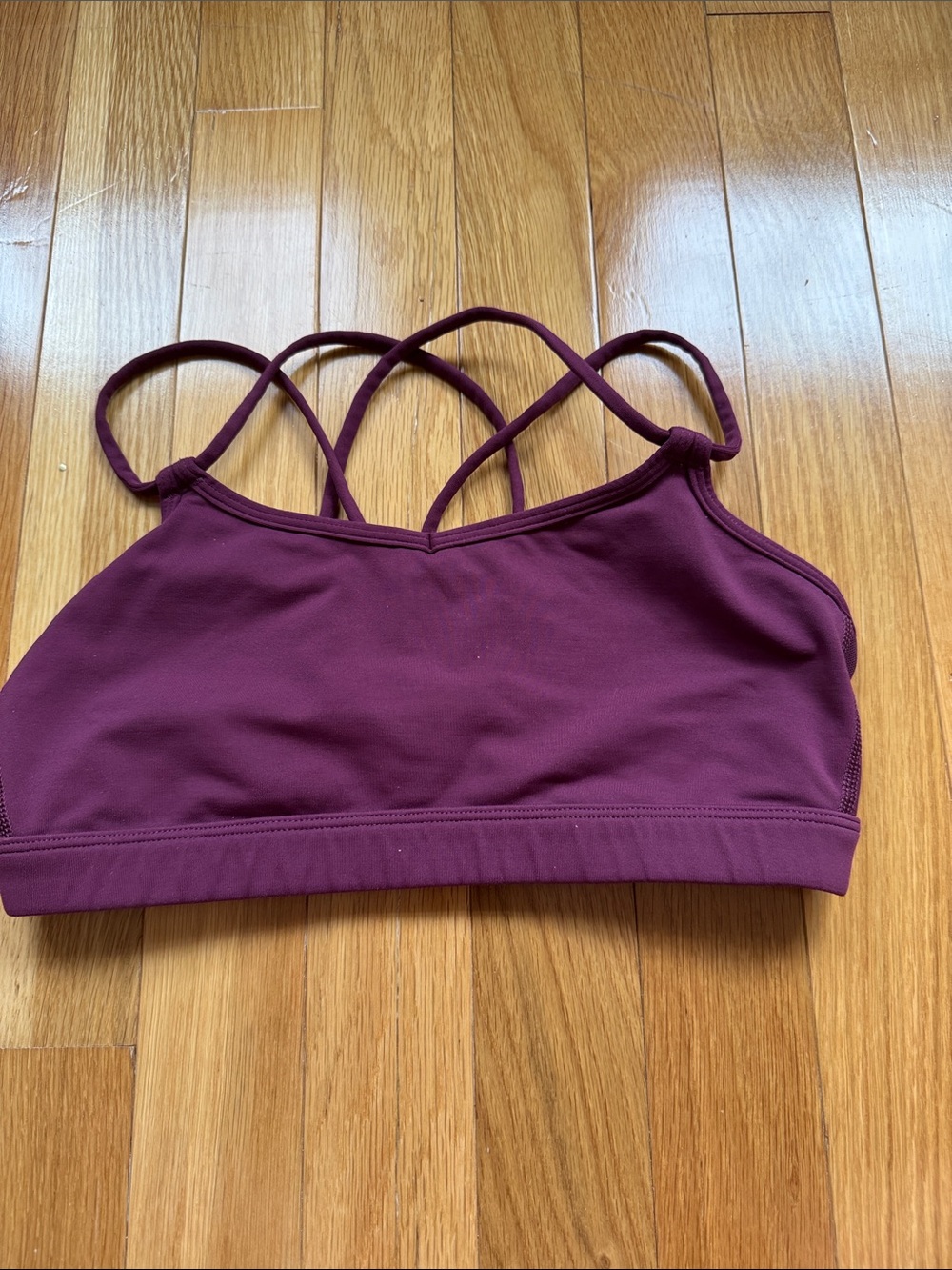lululemon athletica Strappy Sports Bra in Deep Plum